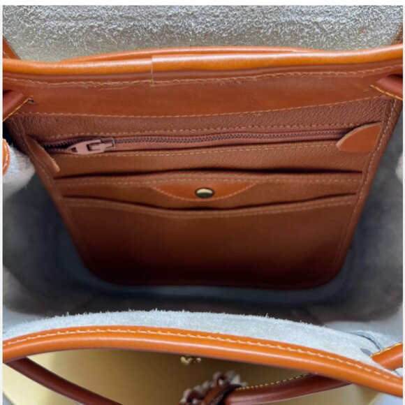 Vintage Dooney and Bourke Women's Cream All-Weather Leather Top Handle Bag Purse - Picture 14 of 15